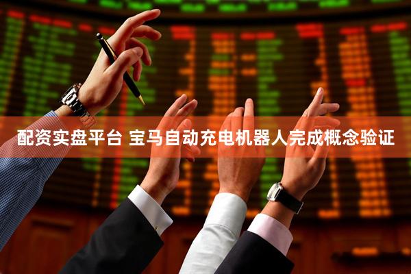 配资实盘平台 宝马自动充电机器人完成概念验证
